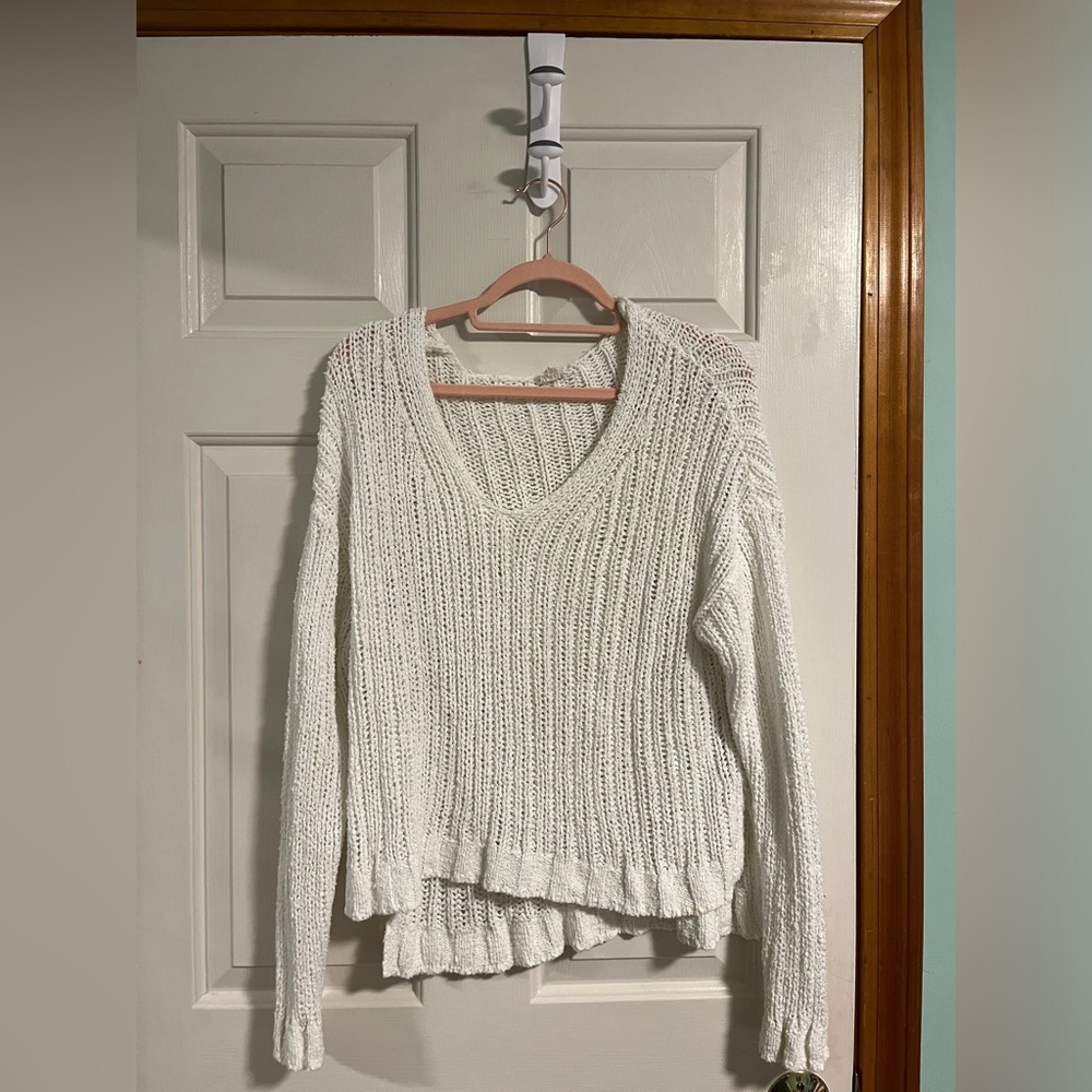 GREAT CONDITION- white mesh sweater Garage